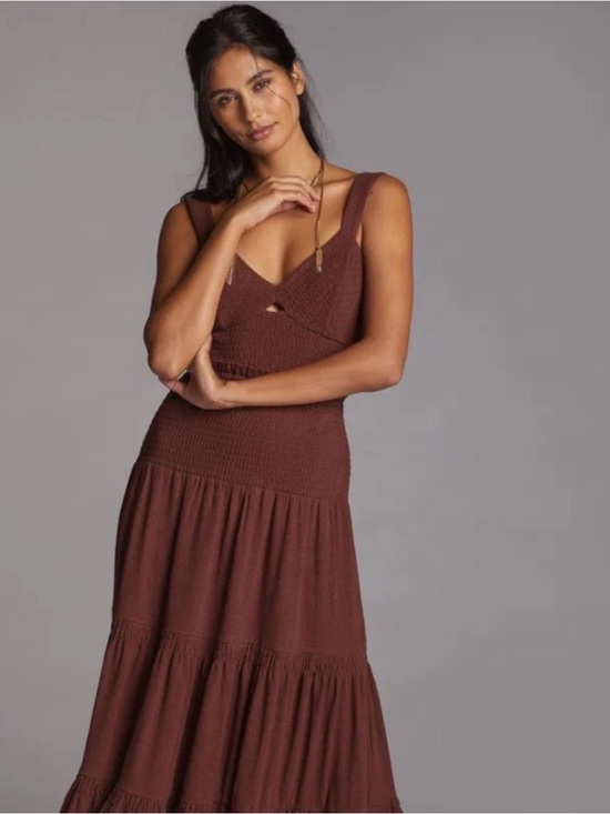 Anthropologie Dresses & Skirts - Anthropologie Brown Knit Maxi Dress